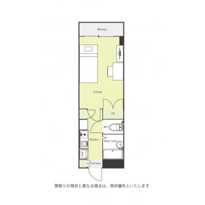 ユニオンマンスリー大塚１０　108　1K・シングル☆人気のバストイレ別＆デスク・チェア＆室内洗濯機など生活家電完備/JR山手線と東京メトロ丸ノ内線から徒歩/物件近くの間取り図