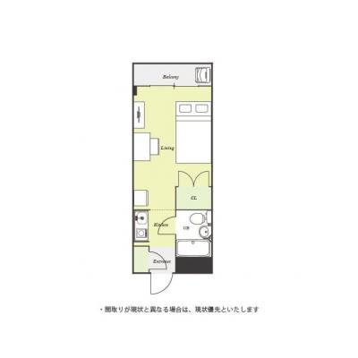 ユニオンマンスリーかしわ台駅前１　202　1R・セミダブル☆嬉しいたっぷり収納＆家具家電付きのお部屋。相鉄本線　かしわ台駅　徒歩2分。横浜・海老名方面へも乗り換えなの間取り図