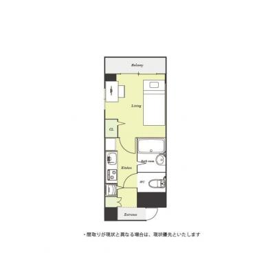 ユニオンマンスリー東京浅草１　801　1K・シングル☆【スカイツリービューのお部屋♪】【禁煙ルーム】■人気の角部屋＆２面採光♪バストイレ別・温水洗浄便座完備♪オートロの間取り図