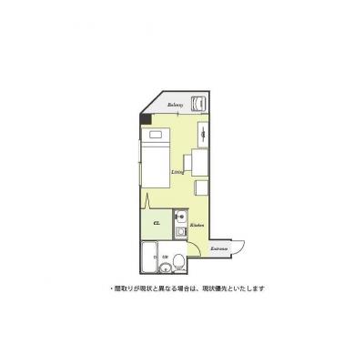 ユニオンマンスリー祖師谷大蔵６　205　1R・シングル☆人気の角部屋物件！セキュリティ面も安心の建物オートロック。駅前には大きい商店街もあり、お買い物にも便利♪小田急小の物件間取り図