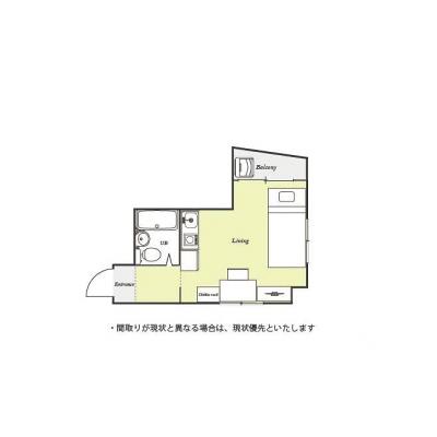 ユニオンマンスリー新代田１　301　1R・シングル☆人気の角部屋のお部屋！デスク＆チェアなど家具家電付き♪京王井の頭線　新代田駅　徒歩7分。明大前まで乗り換えなし・下北の物件間取り図