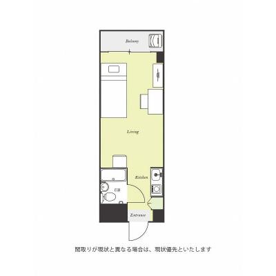 ユニオンマンスリー久米川１　402　1R・シングル☆安心のモニター付きインターフォン♪デスク・チェア完備＆洗濯機や電子レンジなど生活家電のあるお部屋/西武新宿線沿線/の物件間取り図