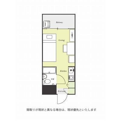 ユニオンマンスリー久米川１　403　1R・シングル☆デスク・チェア完備♪モニター付きインターフォン＆洗濯機や冷蔵庫など生活家電のあるお部屋/西武新宿線沿線/所沢駅や高田馬場駅までダイレクトアクセスの間取り図