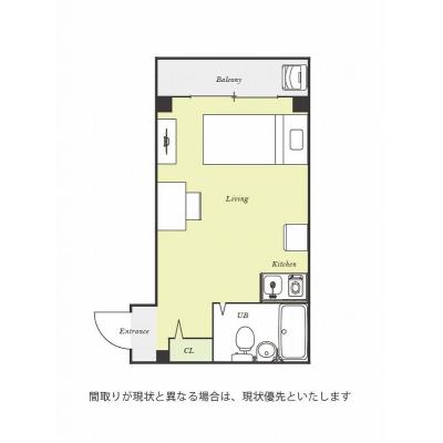 ユニオンマンスリー幡ヶ谷３　203　1R・シングル☆デスク・チェア完備＆洗濯機など生活家電のあるお部屋♪安心のモニター付きインターフォンあり/京王線沿線/笹塚駅や市ヶの間取り図