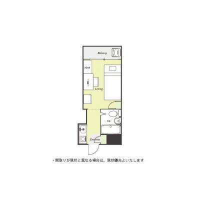 ユニオンマンスリー千歳烏山１　105　1R・シングル☆デスク＆チェアや２ドア冷蔵庫などの家具家電付きのお部屋♪便利なコンビニ至近の物件間取り図