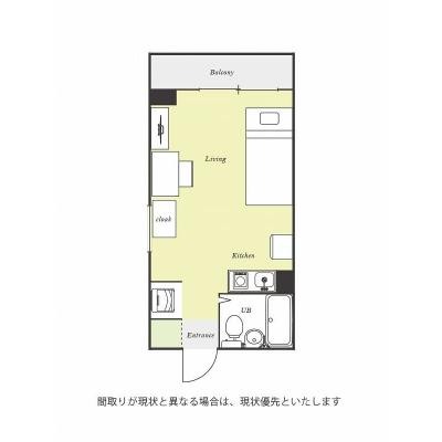 ユニオンマンスリー相模大塚駅前１　201　1R・シングル☆デスク・チェア＆電子レンジなど生活家電完備♪女性に嬉しいモニター付きインターフォン＆室内洗濯機あり/相鉄本の物件間取り図