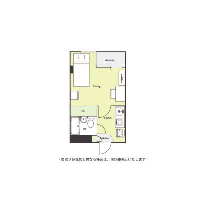 ユニオンマンスリー浦安７　203　1K・シングル☆デスク・チェアのあるお部屋/東京ベイ・浦安市川医療センターまで徒歩5分＆駅近くには24時間営業スーパーマーケット・マの物件間取り図
