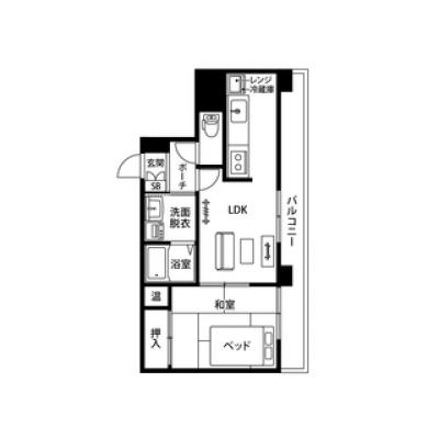 レントライフマンスリー松本市本町通りの物件間取り図