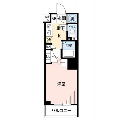 【🎉初期費用オフ｜お得なキャンペーン】【禁煙🚭/Wi-Fi無料🌐】マイナビSTAYミライエ秋葉原EAST　408の物件間取り図