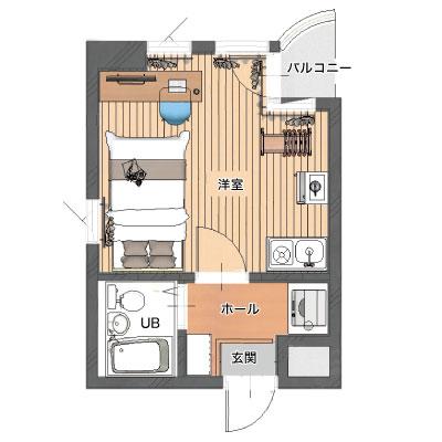 レントライフマンスリー横浜戸部本町C【契約・事務手数料無料！】の物件間取り図