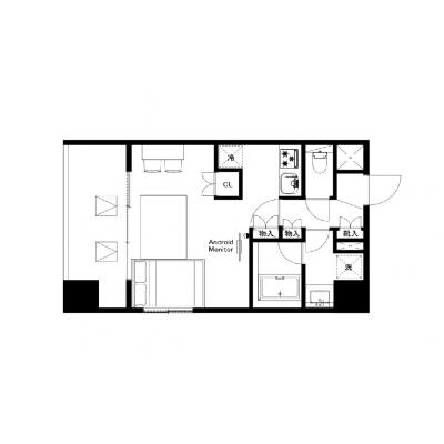 お試し同棲/新生活/家具家電完備/DeLCCS山吹神楽坂III401の間取り図