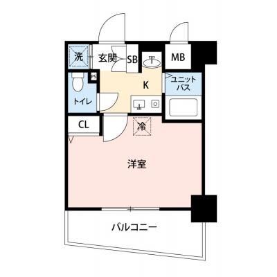 【60日以上の利用でお得🌈】【禁煙🚭/Wi-Fi無料🌐】マイナビSTAY EL東梅田　403の間取り図