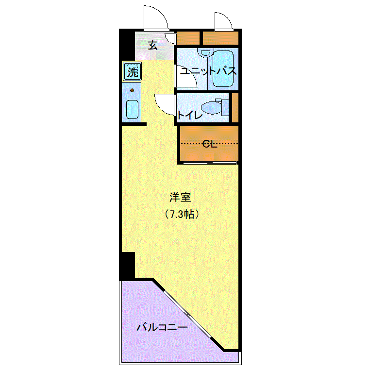 マンスリーリブマックス仙台・榴ヶ岡キャッスル□『禁煙ルーム・24平米・駅5分』【Wi-Fi無制限・セパレート】≪スタンダードシリーズ≫の物件間取り図