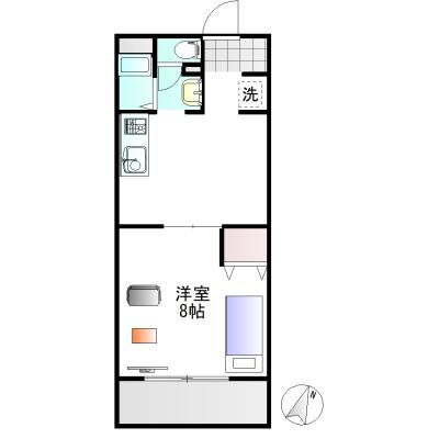 グランマンスリー小山西城南R202【風呂・トイレ別♪】の物件間取り図