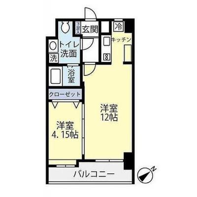 【7月入居限定】30日以上利用料20％割引キャンペーン中！（最長3ヶ月まで）★カード決済可★博多駅徒歩5分　ゆとりの1ＬＤＫ　インターネット無料　眺望良好の10階です♪の間取り図