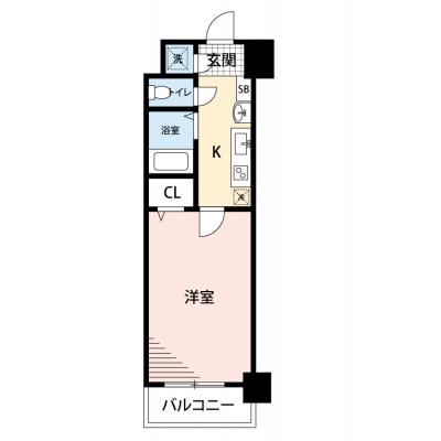 【🌈🍀初夏のお得キャンペーン開催🍀🌈】【禁煙🚭】マイナビSTAY福岡赤坂　302の物件間取り図