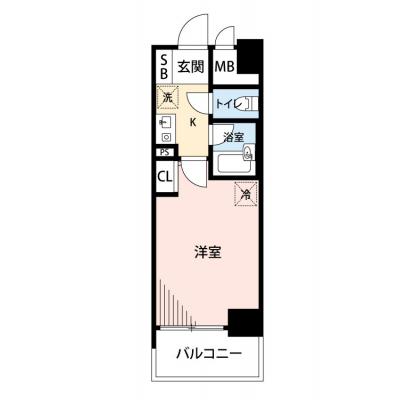 【🎉初期費用オフ｜お得なキャンペーン】【禁煙🚭/Wi-Fi無料🌐】マイナビSTAY本町　308の間取り図