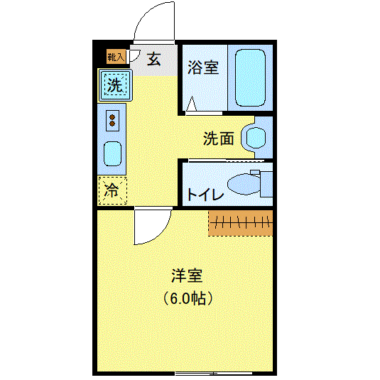 グッドステイ西調布ステーションフロント※『禁煙ルーム・駅2分・独立洗面・浴室乾燥付』【ハイクラス】の物件間取り図