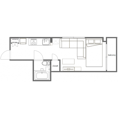駅より徒歩3分/3人収容/⚡注目の物件！⭐の間取り図