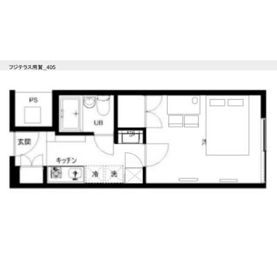アクセス良し！世田谷区の好立地マンション！家具家電完備！フジテラス用賀405の間取り図