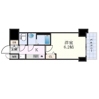マンスリーリブマックス野田阪神南ミッドエル※【Wi-Fi対応・設備充実】≪エクセレントシリーズ≫の物件間取り図