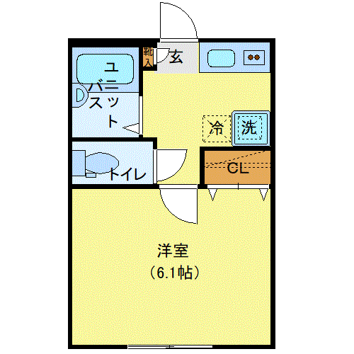 マンスリーリブマックス西武多摩湖線・一橋学園WEST□『禁煙ルーム』【浴室乾燥付】≪スタンダードシリーズ≫の物件間取り図