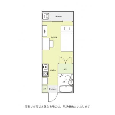 ユニオンマンスリー柿生３　213　1R・シングル☆【禁煙ルーム】電子レンジや冷蔵庫など生活家電完備！駅前には深夜1時まで営業のスーパーマーケット・マルエツや相鉄の間取り図
