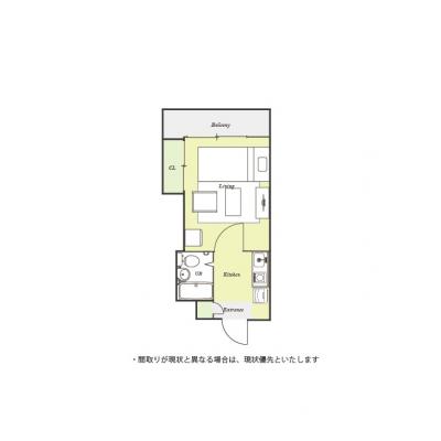 ユニオンマンスリー相武台前１　205　1K・シングル☆【禁煙ルーム】セキュリティ面も安心のモニター付きインターホン完備＆角部屋物件/小田急小田原線沿線＆町田駅やの間取り図