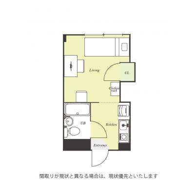 ユニオンマンスリー船堀１　207　1R・セミシングル☆【禁煙ルーム】電子レンジや冷蔵庫など生活家電完備/駅近くには24時間スーパーマーケットの物件間取り図