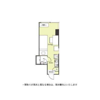 ユニオンマンスリー久我山１　303　1R・セミシングル☆◆インターネット固定回線（有線・Wi-Fi）無料の部屋◆【禁煙ルーム】人気の角部屋！デスク・チェア＆冷蔵の物件間取り図