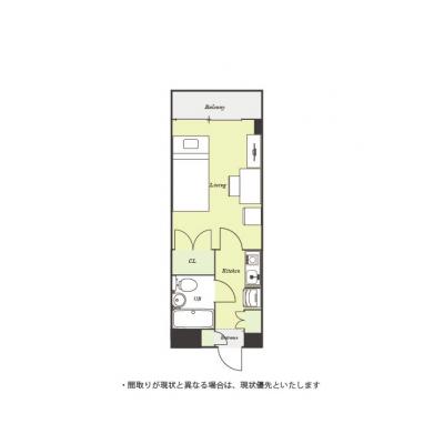 ユニオンマンスリー行徳３　506　1K・シングル☆【禁煙ルーム】セキュリティ面も安心のモニター付きインターホン完備♪物件近くにコンビニや24時間営業のスーパーの間取り図