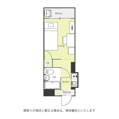 ●2026年5月4日から入居可●ユニオンマンスリー朝霞４　103　1R・シングル☆◆インターネット固定回線（有線・Wi-Fi）無料の部屋◆【禁煙ルーム】人気の角部屋♪安心のモニター付きインターの間取り図