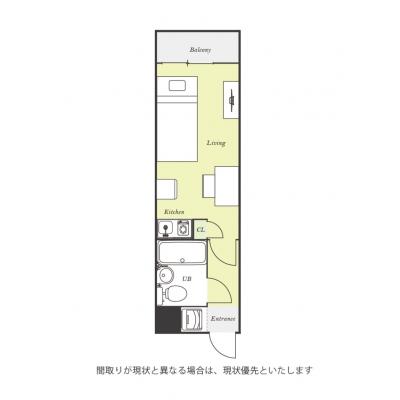 ●2024年6月16日から入居可●ユニオンマンスリー武蔵関１　303　1R・シングル☆【禁煙ルーム】安心のモニター付きインターフォン＆室内洗濯機完備！デスク・チェア＆2ドア冷蔵庫など生活家電のあの物件間取り図