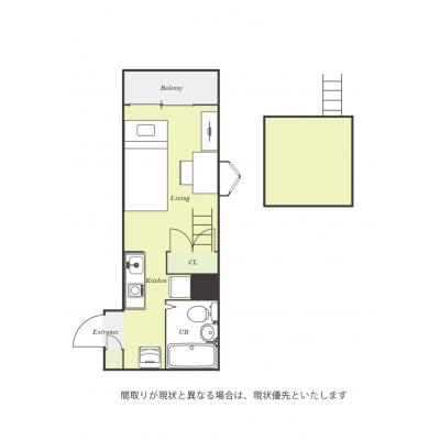 ユニオンマンスリー横浜鶴ヶ峰２　W206　1R・シングル☆【禁煙ルーム】人気の角部屋＆嬉しいロフトつき♪安心のモニター付きインターフォン＆室内洗濯の物件間取り図