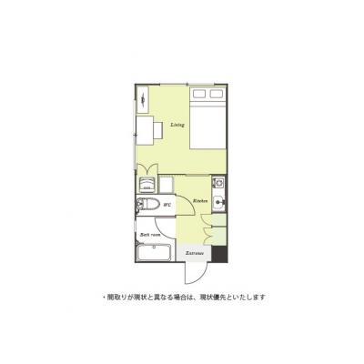 ユニオンマンスリー上石神井４　A301　1K・セミダブル☆◆インターネット固定回線（有線）無料の部屋◆【禁煙ルーム】人気の角部屋＆2面採光！バストイレ別＆浴室乾燥機＆温水洗浄便座完備♪の物件間取り図