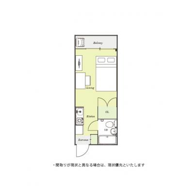 ユニオンマンスリー稲城フェリーチェ１　116　1R・セミダブル☆【禁煙ルーム】デスク・チェアのあるお部屋♪冷蔵庫や電子レンジなど生活家電完備/京王相模原線利用での物件間取り図