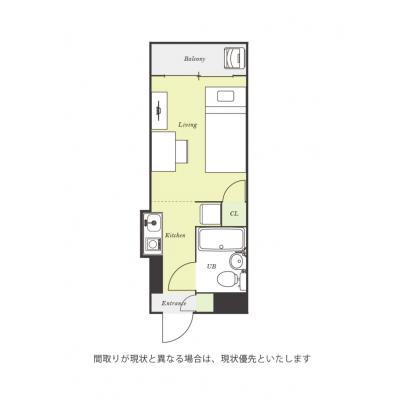 ユニオンマンスリー朝霞４　104　1R・シングル☆◆インターネット固定回線（有線・Wi-Fi）無料の部屋◆【禁煙ルーム】デスク・チェア完備！冷蔵庫の物件間取り図