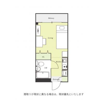 ユニオンマンスリー百合ヶ丘３　415　1R・シングル☆【禁煙ルーム】安心の建物AL＆室内洗濯機完備！デスク・チェアのあるお部屋/小田急小田原線利用の物件間取り図