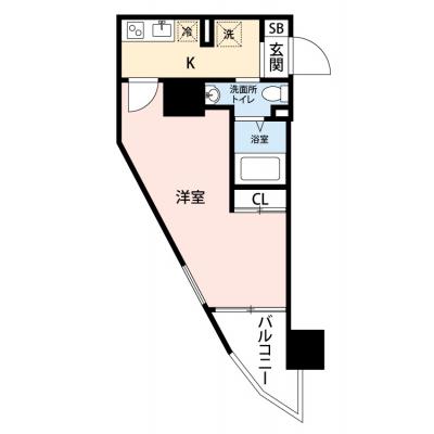 【60日以上の利用でお得🌈】【禁煙🚭/Wi-Fi無料🌐】マイナビSTAY本町グランデ　506の間取り図