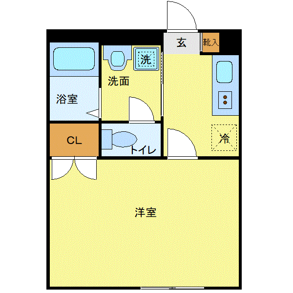 マンスリーリブマックス横須賀中央SOUTHブワ▲『禁煙ルーム・25平米』【独立洗面・浴室乾燥付】≪スタンダードシリーズ≫の物件間取り図