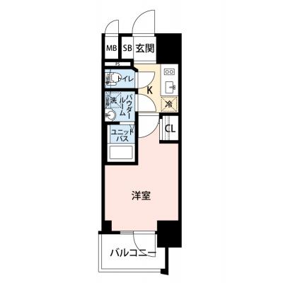 【🍂!期間限定ほっと価格！🍂】【禁煙🚭/Wi-Fi無料🌐】マイナビSTAY新大阪ラヴァーグ　906の間取り図