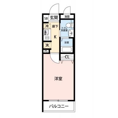 【🎉初期費用オフ｜お得なキャンペーン】【禁煙🚭/Wi-Fi無料🌐】マイナビSTAY野毛レジデンス　413の物件間取り図