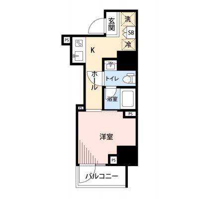 【🌿快適シーズン引越し応援キャンペーン🏡🌈】【禁煙🚭/テレワークに最適🌟無料高速Wi-Fi使い放題🎧】マイナビSTAY品川大崎タワー　406の物件間取り図