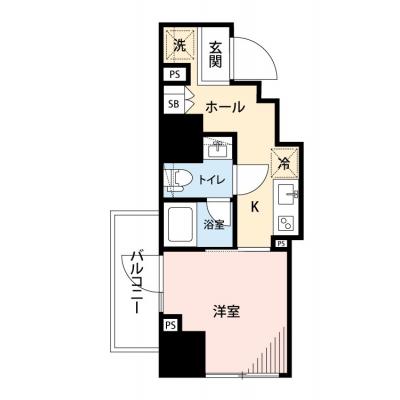 【🌿快適シーズン引越し応援キャンペーン🏡🌈】【禁煙🚭/テレワークに最適🌟無料高速Wi-Fi使い放題🎧】マイナビSTAY品川大崎タワー　604の物件間取り図