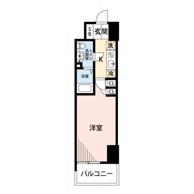 【🎉初期費用オフ｜お得なキャンペーン】【禁煙🚭/Wi-Fi無料🌐】マイナビSTAY江坂駅前　702の物件間取り図