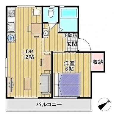 Bizroom/東大宮ハイツ105【リノベーション物件】駅近のＲＣ造！の物件間取り図