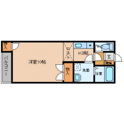 アパマートマンスリー高岡駅西 清水町 Wi-Fi無料 1K (bc)の間取り図