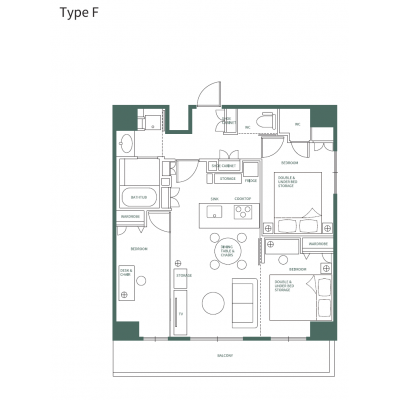 WeavePlace-浅草雷門　F-typeの物件間取り図