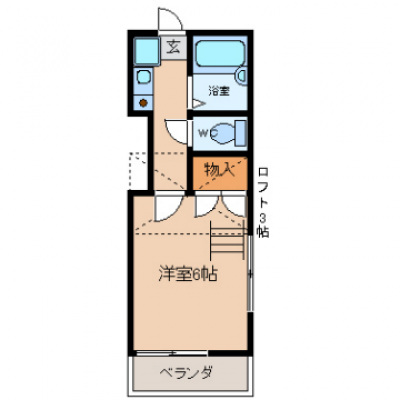 アパマートマンスリー富山駅 千歳町 Wi-Fi無料 1K (bbb)の間取り図