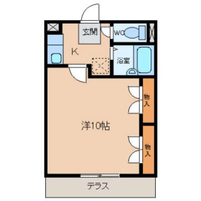 アパマートマンスリー富山駅北 窪新町P Wi-Fi無料 1K (ae)の間取り図